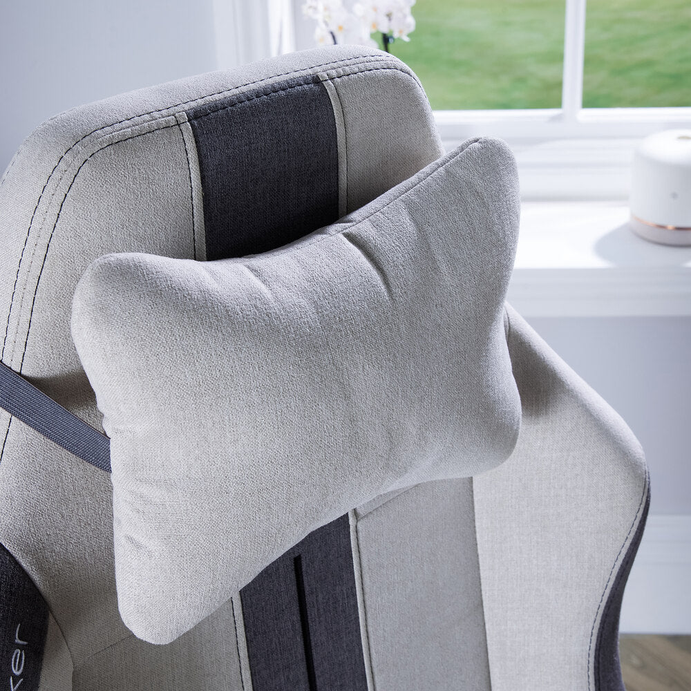 Onyx Fabric Office Gaming Chair - Stone / Slate Grey