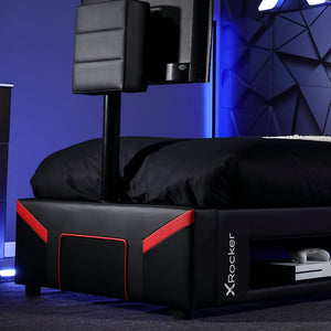 Cerberus Twist TV Gaming Bed - Carbon Red