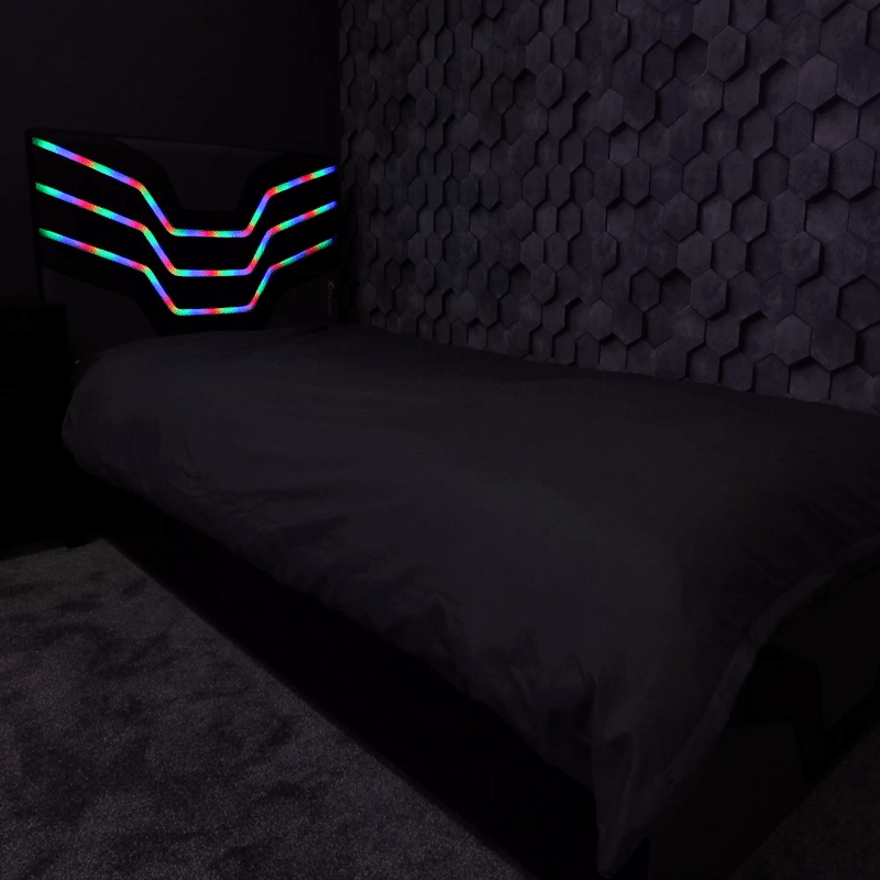 Cosmos RGB Single Gaming Bed-in-a-Box with LED Lighting