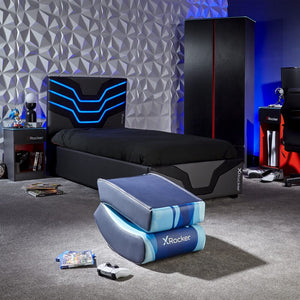 Video Rocker Floor Gaming Chair - Lava Blue