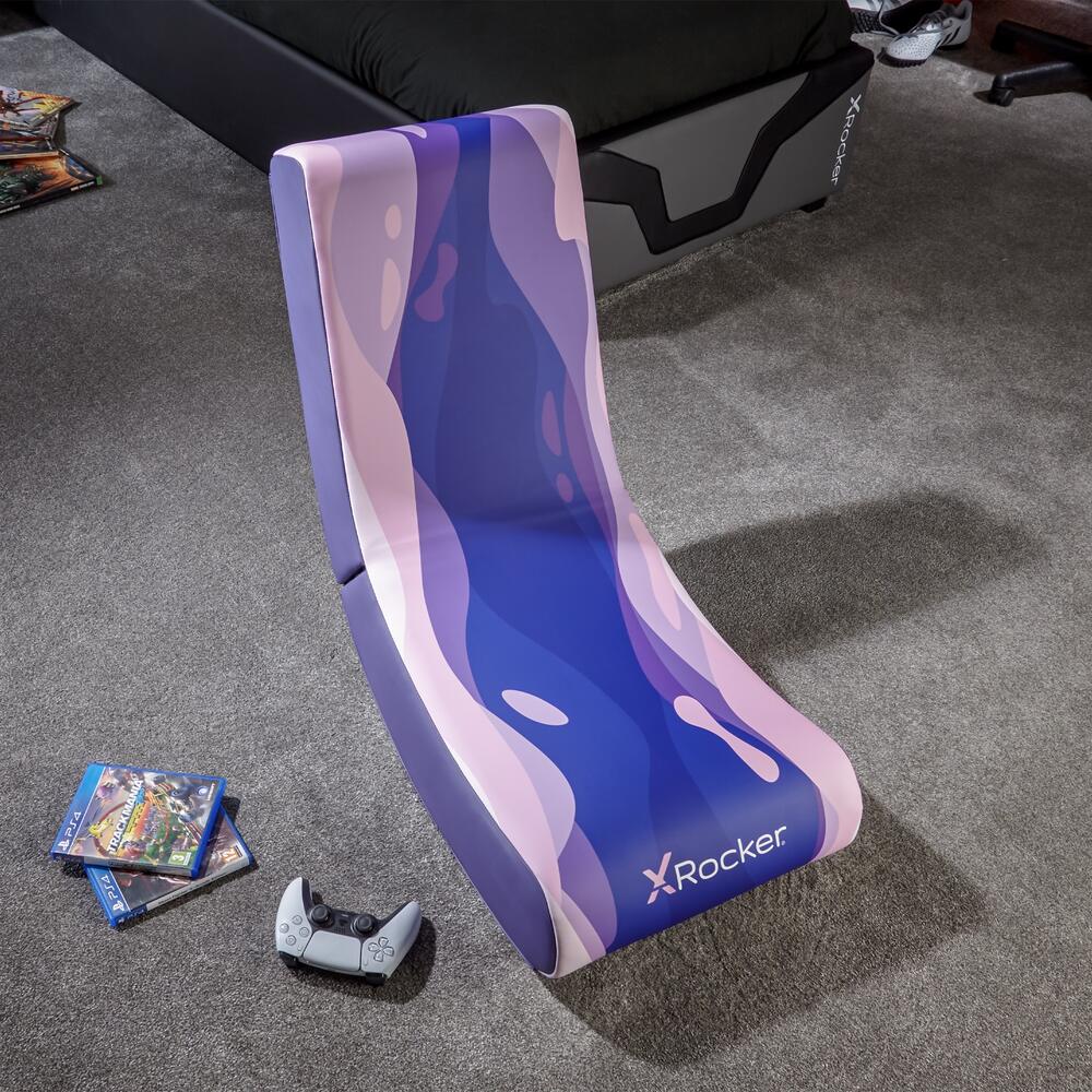 Video Rocker Floor Gaming Chair - Lava Pink