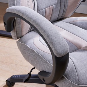 Maverick Fabric Office Gaming Chair - Grey / Pink