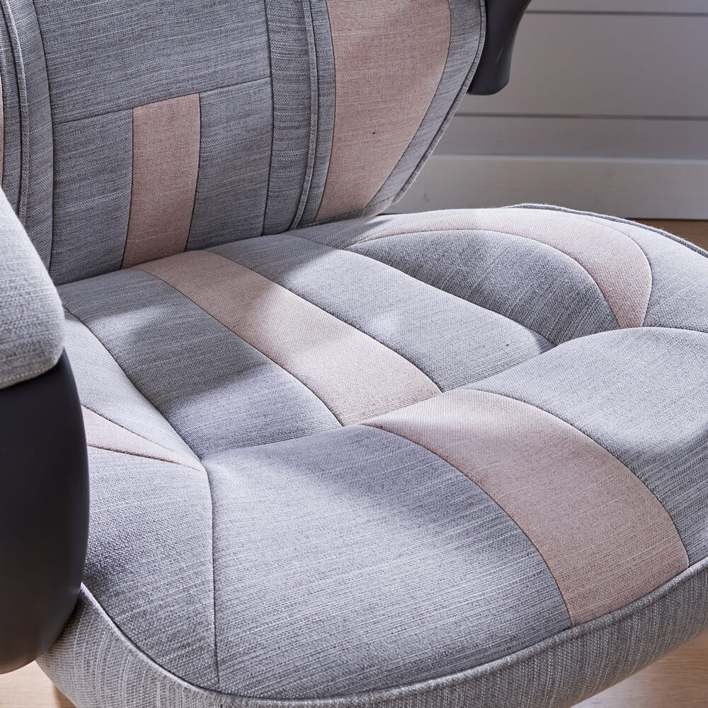 Maverick Fabric Office Gaming Chair - Grey / Pink