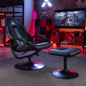 Milano Rocking Recliner Gaming Chair with Footstool