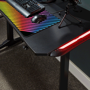 Panther RGB Gaming Desk with LED Lights & Mousepad