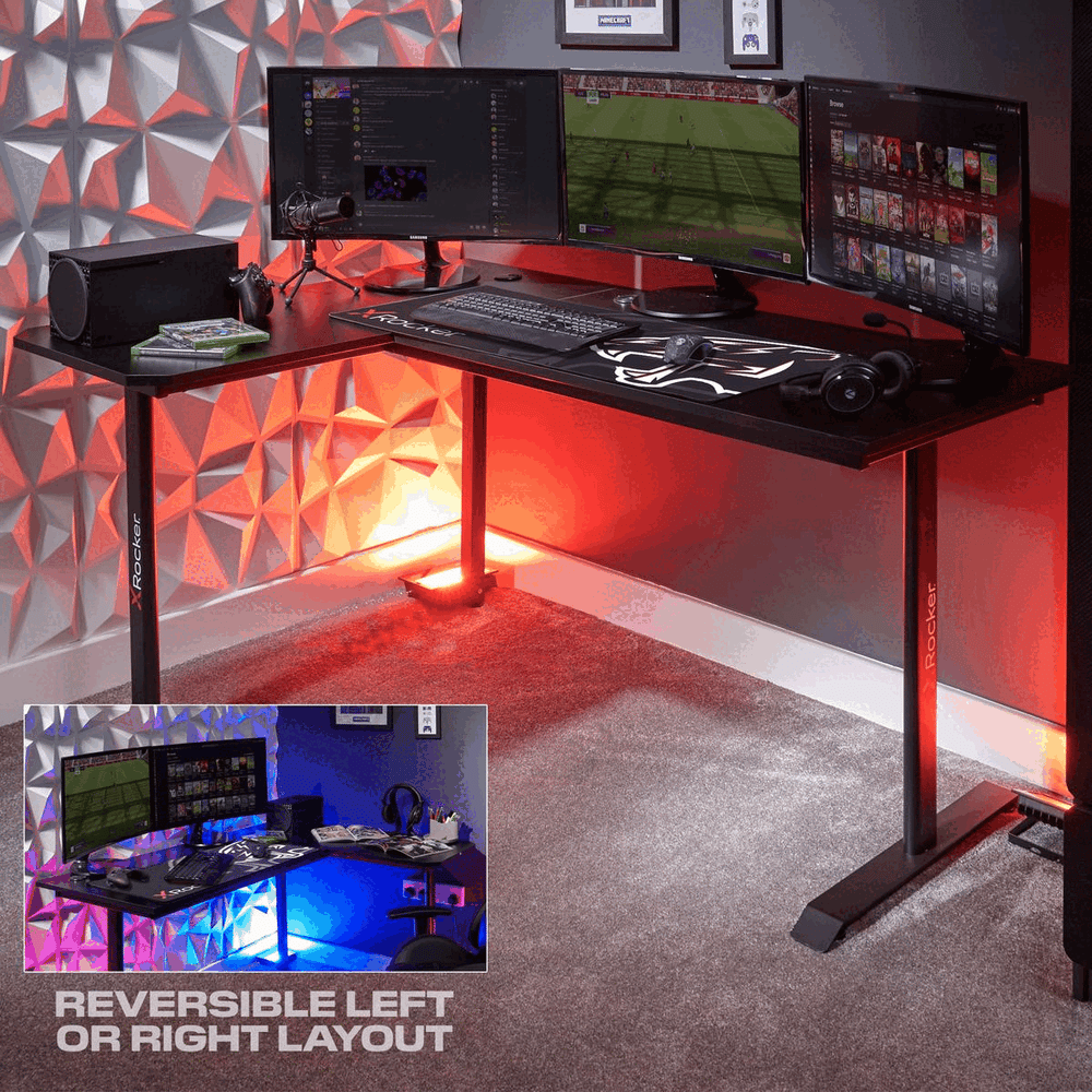 Gaming Desks | Panther Ambi Reversible Corner Gaming Desk