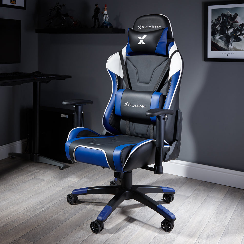 X Rocker Agility eSports Gaming PC Office Chair in Blue