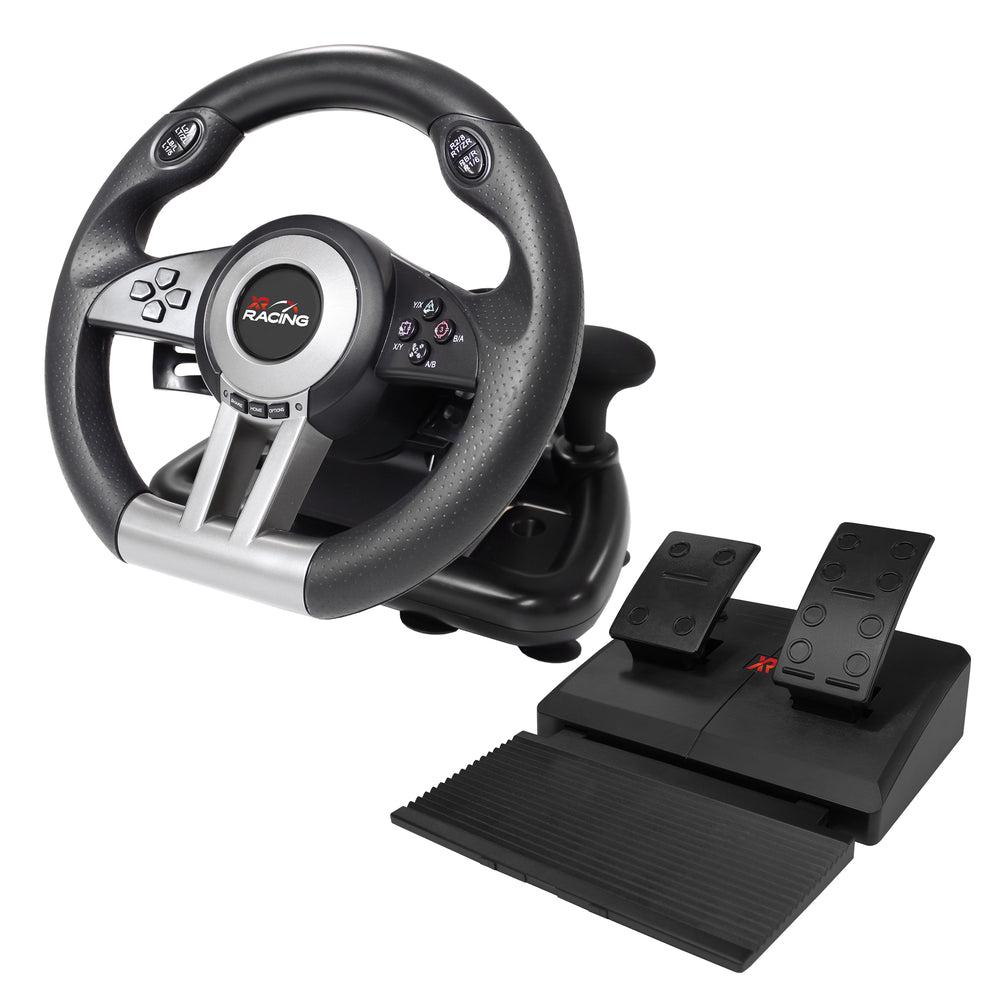 XR Racing: Steering Wheel and Pedals for PC, PS4, Xbox One, Switch