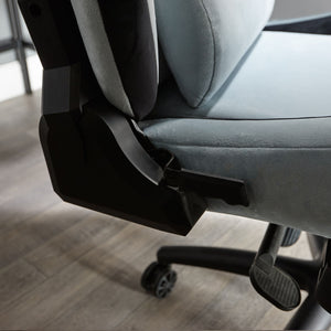 Messina Fabric High Back Office Chair - Silver Grey