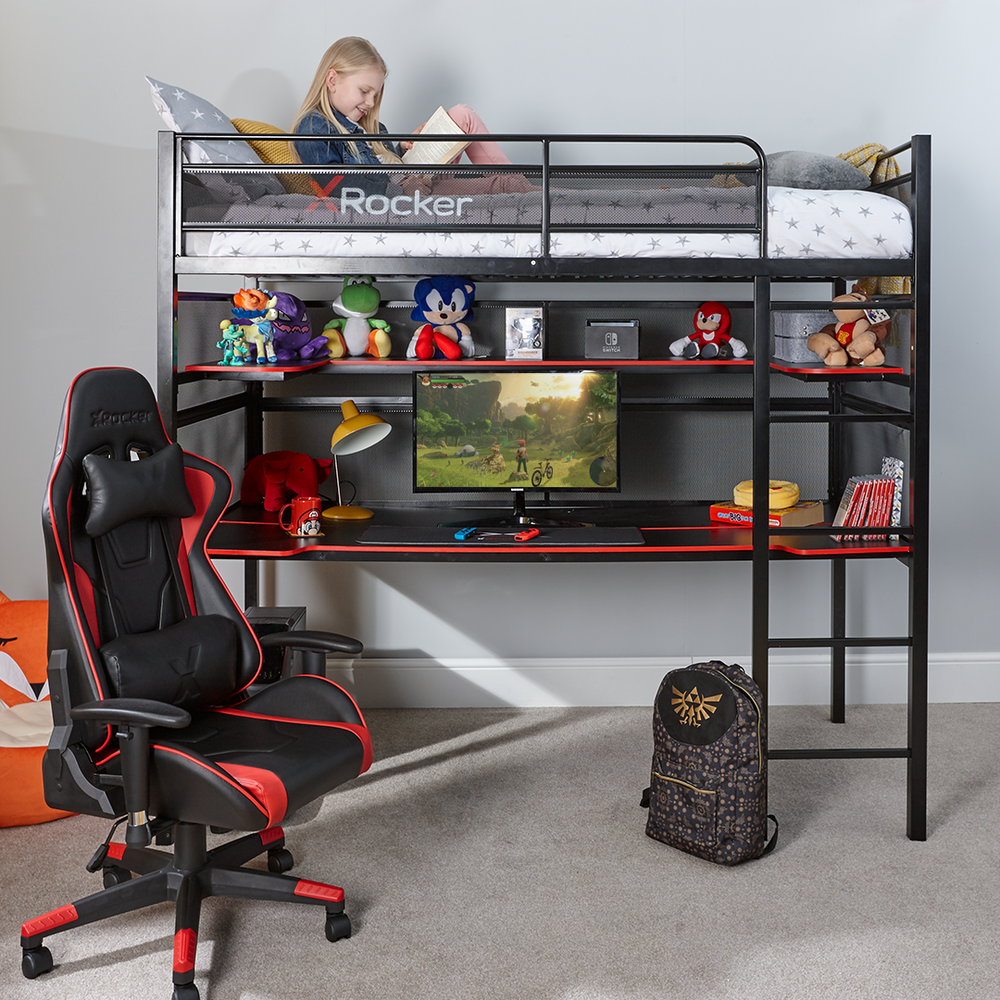 X Rocker HQ Black Twin Gaming Bunk Bed, RC Willey in 2023