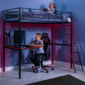 Icarus XL High Sleeper Gaming Bed with Desk