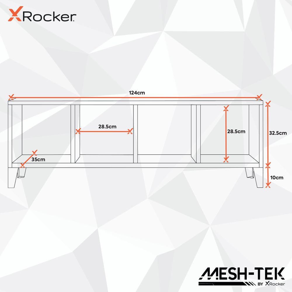 Mesh-Tek 4 Cube Floating Wall Shelving Unit