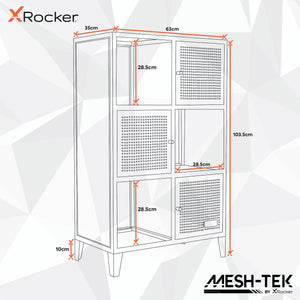 Mesh-Tek Tall 6 Cube Storage Cabinet
