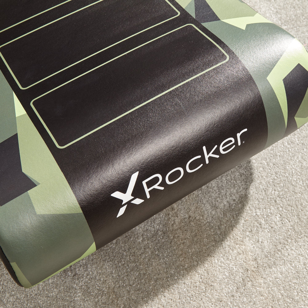 Video Rocker Floor Gaming Chair - Geo Camo - Green